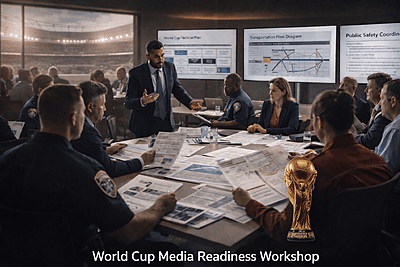 World Cup Media Readiness Workshop – Half-Day (Led by Steve Stoler)